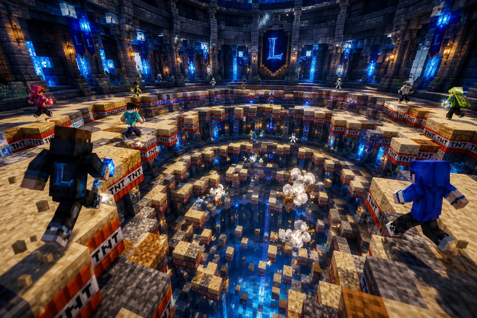 LowerBlock TNT Run arena